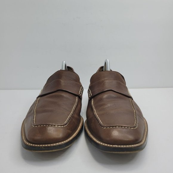 Gravati Hand Made In Italy Men's Dress Shoes Brown Leather 6769 US Size 13M - Picture 3 of 8